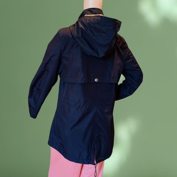 Liz Claiborne Midweight Anorak Black Water Resistant Outerwear Hooded Jacket - Picture 6 of 16